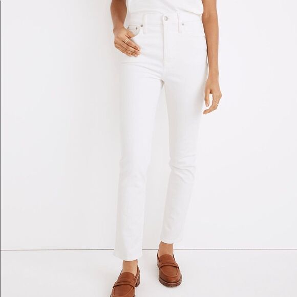 Madewell The Petite High-Rise Perfect Vintage Jean in Tile White - Picture 1 of 7